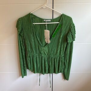 Zara green blouse size S